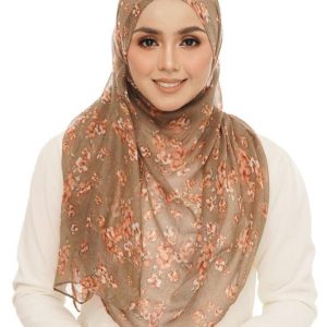 aisyah exclusives printed shawl orange
